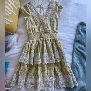 Pretty Lacey Yellow Dress